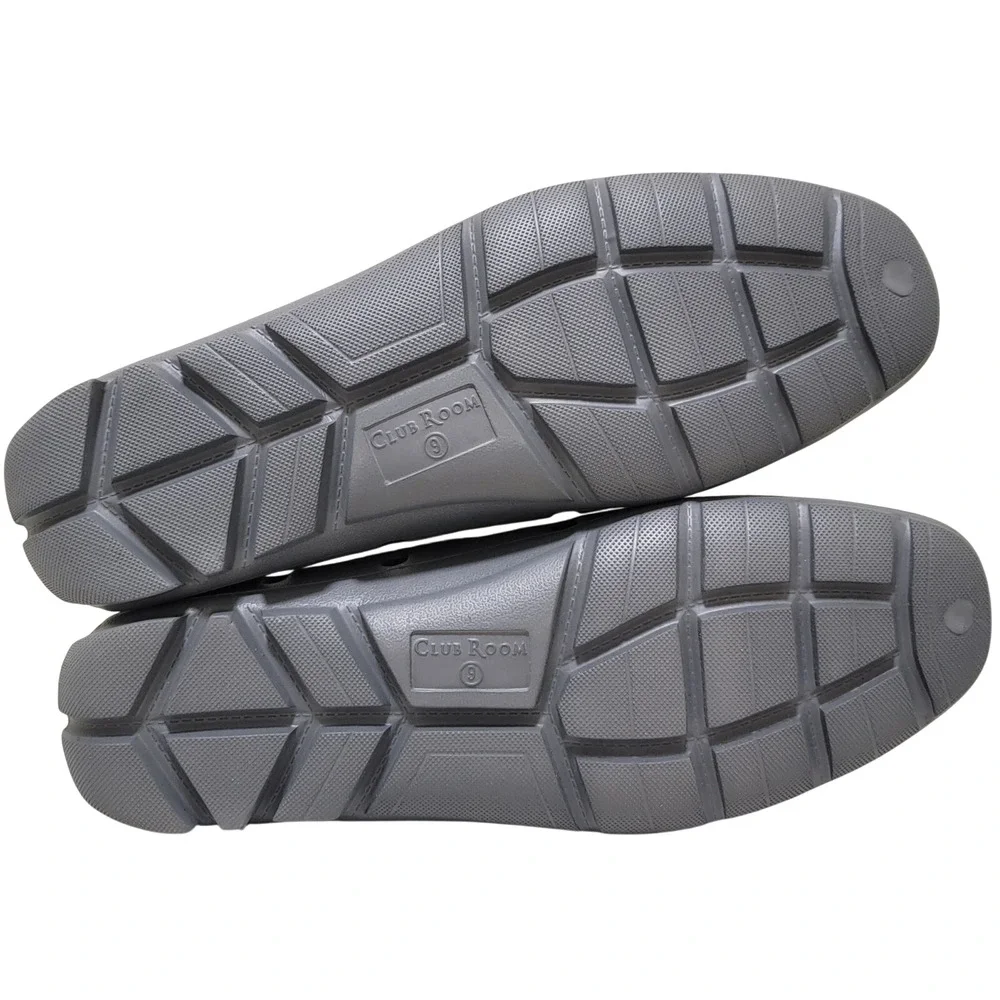 Club Room Men Atlas Slip On Moc Toe Perforated Driver Loafer Size US 9M Grey EVA